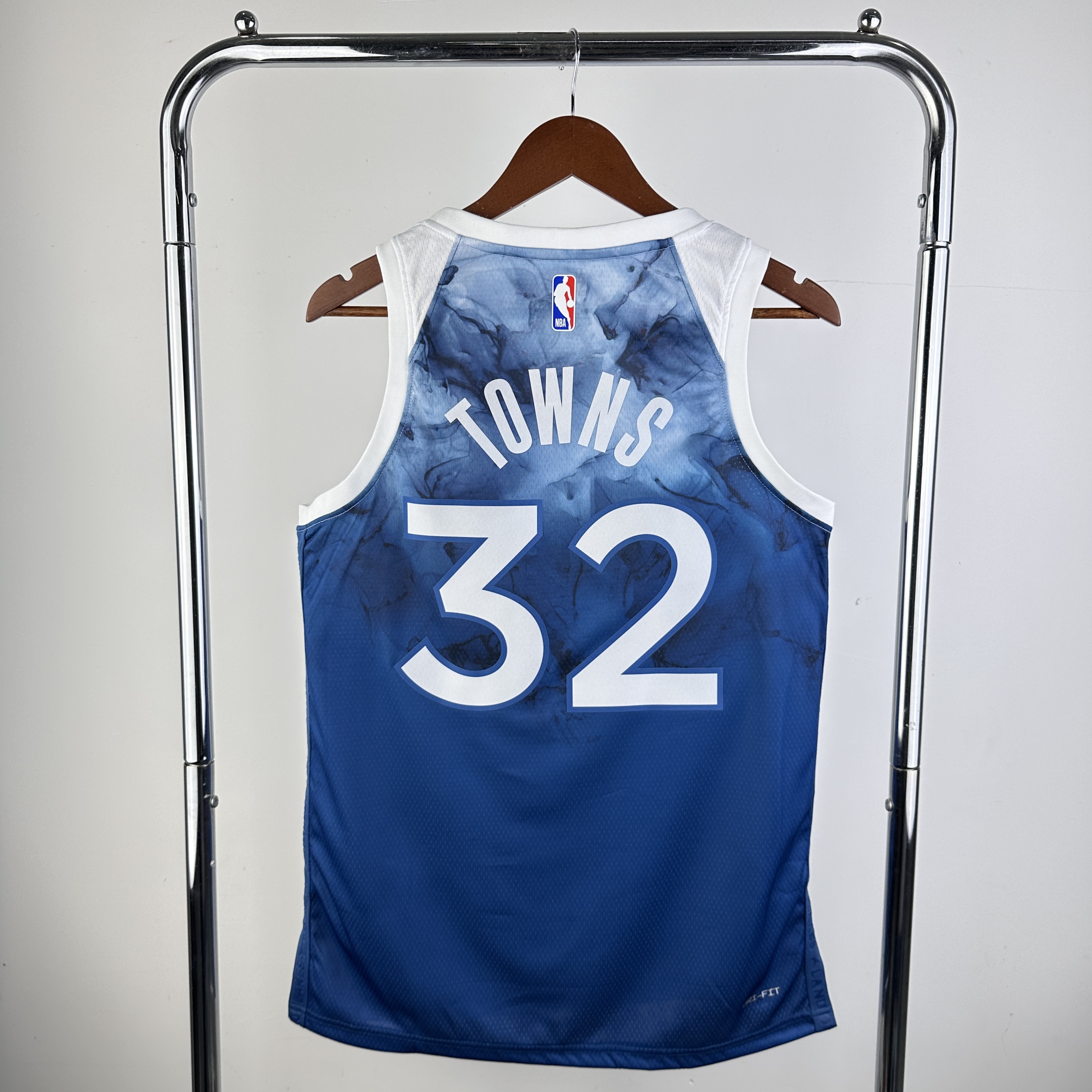 Men Minnesota Timberwolves #32 Towns Blue City Edition Nike 2024 NBA Jersey->minnesota timberwolves->NBA Jersey